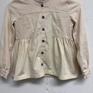 Matilda Jane Cream Button-Front Girls Jacket